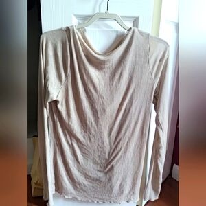 Abercrombie & Fitch Beige Long Sleeve Top